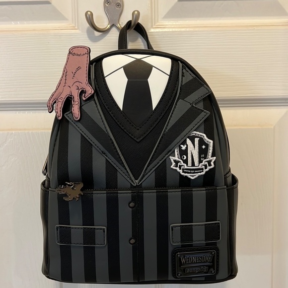 NWT Loungefly Wednesday Addams Backpack - Picture 1 of 7
